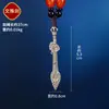 Espada Manjushri Importada de Nepal, Garuda, Vajra, Hoz, Collar, Colgante de Rueda y Adorno Giratorio de Aldeas de Xizang