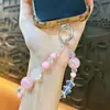 Sinfonía Creativa Estrella Pequeña Cadena para Teléfono Móvil con Cuentas Llavero Colgante Lindo para Bolsa Llavero de Coche Regalo Venta al por Mayor