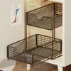 Solución de almacenamiento multicapa para gabinetes principales, estante para snacks, perfecto para dormitorios estudiantiles, canasta extraíble para gabinete profundo, caja de almacenamiento debajo del gabinete