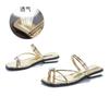 Sandalias planas tipo tanga de estilo francés, zapatos de hada, calzado exterior de moda, nuevo estilo de verano 2026, chanclas elegantes