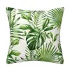 Funda de almohada de hoja de planta verde tropical decoración del hogar cojín de sofá funda de cojín venta al por mayor de comercio exterior transfronterizo