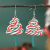 Pendientes de Árbol de Navidad de Colores Mixtos Rojo y Verde Estilo Primera Navidad de Niña Perla Transfronteriza Lindos Pendientes para Niñas Joyería