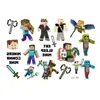 Comercio Transfronterizo Minecraft Juego de Bloques Tatuajes Temporales Calcomanías de Transferencia de Agua Desechables Calcomanías para Fiesta de Cumpleaños