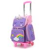 Nueva mochila con ruedas para alumnos niñas de 2 a 5 años gran capacidad doble propósito mochila con ruedas mochila escolar para estudiantes 6 ruedas para subir escaleras