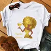 Camiseta de manga corta para mujer 2023 moda estampada manga corta independiente de pie camiseta básica de manga corta para mujer Cuello redondo