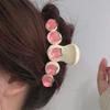 Horquilla para el pelo con forma de tiburón, estilo japonés, color rosa melocotón transparente, para niña, nueva horquilla para el pelo de primavera y verano