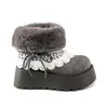 Botas de Nieve Gruesas, Forradas de Felpa y Extra Gruesas para Mujeres Pequeñas, Modelo Nuevo Cálido de Invierno 2026, Botas de Nieve Antideslizantes para Mujeres