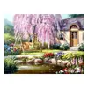 Pintura de diamante 5D diamante completo sala de estar quarto bela paisagem padrão 2021 novo ponto cruz colar diamante bordado à mão comércio exterior