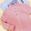 [Stock Listo] Prendas de Punto para Niñas, Elegantes Prendas de Punto de Cuello Medio Alto para Niños 2025 Nuevo Otoño e Invierno Ropa Interior para Bebé