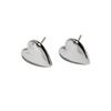 251 Aretes de Latido de Corazón de Diseño Nicho de Lujo Ligero INS de Estilo Coreano Simples Combinan con Todo Plata Esterlina S925 Aretes para Mujer
