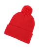 Gorro Unisex de Estilo Europeo y Americano con Pompón, para Circunferencia de Cabeza Grande, Gorro de Punto Acrílico de Color Sólido, Gorro de Punto Liso