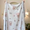 Manta de Felpa de Leche Linda Gato Kt Manta para Sofá Dibujos Animados Oficina Siesta Aire Acondicionado Manta Delgada Cama Sábanas de Cama