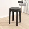 Taburete de plástico para uso doméstico, banco redondo engrosado, apilable, adecuado para mesas de comedor, extra grueso, resistente y duradero, silla alta
