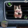 Lindo Clip de Perfume para Ventilación de Coche de Gato Gatito Acrílico Decoración de Coche Accesorio de Interior Adorno de Fragancia