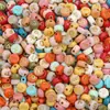 Cuentas sueltas de acrílico de 4x7 mm, cuentas planas con letras inglesas, hechas a mano, accesorios de joyería con cuentas para educación temprana de niños, pulsera