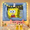 Tela de fondo de Bob Esponja lindo dibujos animados pulpo divertido tela colgante decoración de pared dormitorio residencia tapiz creativo