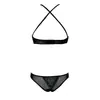 Traje sexy de 2 piezas, malla, cinta, lencería sexy, 1 top de sujetador + 1 tanga