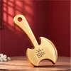 Pieza de Mango de Hacha Fu de Latón Personalizada Metal Hacha Puede Grabar LOGOTIPO Estilo Chino Souvenir Admite Personalización por Dibujo o Muestra