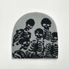 Fiesta de Halloween transfronteriza divertida horror gorro de punto calavera día de los muertos personalidad creativa gorro jacquard gorro para el frío
