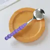 Cuchara de Acero Inoxidable Perlado de Cuatro Colores, Alto Valor Estético, Resistencia a Altas Temperaturas, Cuchara Redonda, Cuchara de Acero Inoxidable, Cuchara para Sopa, Cuchara para Comedor Estudiantil