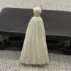 Em Estoque Anel de Metal Borla Franja 6cm Poliéster Algodão Fio Dourado Amarração Borla DIY Acessórios de Puxador de Bolsa Pingente de Borla