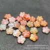 Fuente de Sal Natural Ágata Color Caramelo Flor de Cinco Pétalos Accesorios para Joyería Hechos a Mano Pulseras a Juego y Otros Accesorios Venta al por Mayor