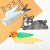 Nuevo Peine para el Cabello de Animales de Dibujos Animados de Nicho, Lindo Peine de Acetato de Tulipán de Frutas y Verduras, Peine Portátil de Gama Alta