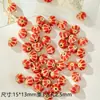Cuentas Sueltas de Cerámica Hechas a Mano DIY Pulsera Collar Accesorios para Joyería Paquete de Materiales Cuentas Manuales Accesorios con Cuentas Rojo