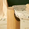 Mesa de Centro Estilo Japonês Estilo Silencioso Pedra de Amolar Água Mesa Pequena de Madeira Maciça para Sala de Estar Design de Casa Celebridade da Internet Nórdico Simples Moderno