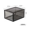 Caja de zapatos AJ multicapa de caña alta plegable para colección, caja de zapatos transparente, zapatero magnético multifuncional de plástico a prueba de polvo con apertura lateral