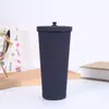 Taza con Popote de Acero Inoxidable 304 Portátil de Gran Capacidad para Café Montaje en Coche Taza Termo con Popote Taza de Oficina