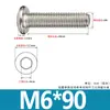 Tornillos de Acero Inoxidable 304 Biselados de Cabeza Hexagonal con Vaso Pernos Cabeza Plana Redonda Borde Biselado Accesorios para Muebles Tornillos M3M4M6