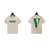 2024 VLONE Camiseta de Manga Corta Serie V Grande Estampado de Estrella V Camiseta de Manga Corta para Parejas Hombres y Mujeres Tendencia High Street Personalizada