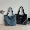 Nuevo bolso de hombro de mezclilla de gran capacidad transfronterizo 2026, bolso casual de moda vintage para el día a día, bolso tipo tote a la moda