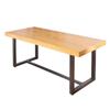 Mesa de comedor moderna y sencilla de madera maciza para restaurante familiar, mesa de comedor de cuatro plazas, combinación de mesa y silla de comedor con cuerdas y olla caliente