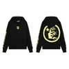 Cruzamento de Fronteiras Novo Europeu e Americano Hellstar Hell Star Marca da Moda Moletom com Capuz Letra Estampa Retro Solto para Homens