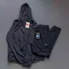 Conjunto Outono e Inverno 2025 em Estoque Novo Calça de Seda Gelada de Secagem Rápida Jaqueta Esportiva Casual com Zíper e Capuz Roupas de Proteção Solar para Homens