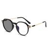 2411 gafas de lectura inteligentes que cambian de color para hombre y mujer, montura de gafas irregular estilo coreano, gafas grises fotosensibles anti-luz azul para personas mayores
