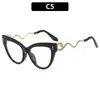 Nuevas Gafas de Sol de Moda Ojo de Gato Personalidad Tendencia para Mujer Gafas de Sol con Varilla en Forma de Serpiente Transfronterizas Europeas y Americanas Gafas de Sol