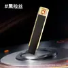 Novo Isqueiro Recarregável Silencioso Isqueiro Eletrônico para Cigarro de Longa Duração À Prova de Vento Ultra Fino Compacto de Metal Portátil