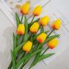 Flores Tulipa Artificiais Mini Pu, Ornamentos Florais para Casamento e Decoração de Casa Transfronteiriça, Venda Direta e Atacado do Fabricante
