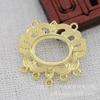 Colar Hongxing DIY Joias Cobre Retenção de Cor Ouro 24K 25*23mm Base de Anel Material Acessórios de Grampo de Cabelo Feitos à Mão B1579