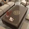 Nuevo Mantel Individual para Mesa de Café de Sala de Estar Estilo Chino, Impermeable, Resistente al Aceite, Resistente al Calor, Lavable, Mantel Individual de Madera Maciza para Mesa de Té