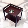 Venda Direta de Fábrica Mesa de Mahjong Mesa de Chá com Porta-Copos, Mesa de Chá de Aço e Madeira, Mesa de Mahjong com Porta-Copos, Porta-Copos para Salão de Mahjong