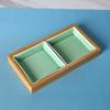 Celadón Bambú y Madera Dividiendo Plato de Frutos Secos Plato de Aperitivos Melón y Nueces Caja de Aperitivos Plato de Aperitivos Plato de Dulces Tienda de Pedicura Plato de Aperitivos Fruta