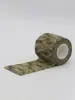 Fornecido diretamente pelo fabricante, bandagem elástica autoadesiva camuflada, bandagem autoadesiva não tecida protetora esportiva rasgável