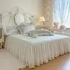 Saia de Cama Floral AB Estampada de Algodão Nova para Primavera/Verão 2026 Saia de Cama Peça Única