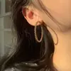 Pendientes Redondos de Perlas de Moda Europea y Americana de Lujo Ligero con Personalidad para Mujer Aros de Plata con Aguja Plateada de Temperamento Retro de Gama Alta Accesorios Exquisitos para Pendientes