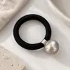 Elástico de Cabelo com Pérolas 2026 Nova Faixa de Cabelo de Alta Qualidade para Mulheres, Alta Elasticidade, Anel de Cabelo Preto Durável Acessório de Cabelo