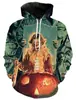 Cos Moonlight Panic Horror Horror Horror Vestido Suéter Impresión 3D Moda Europea y Americana Halloween Sudadera con Capucha
